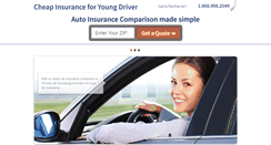 Desktop Screenshot of cheapinsuranceforyoungdriver.com