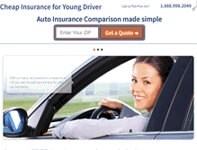 Tablet Screenshot of cheapinsuranceforyoungdriver.com